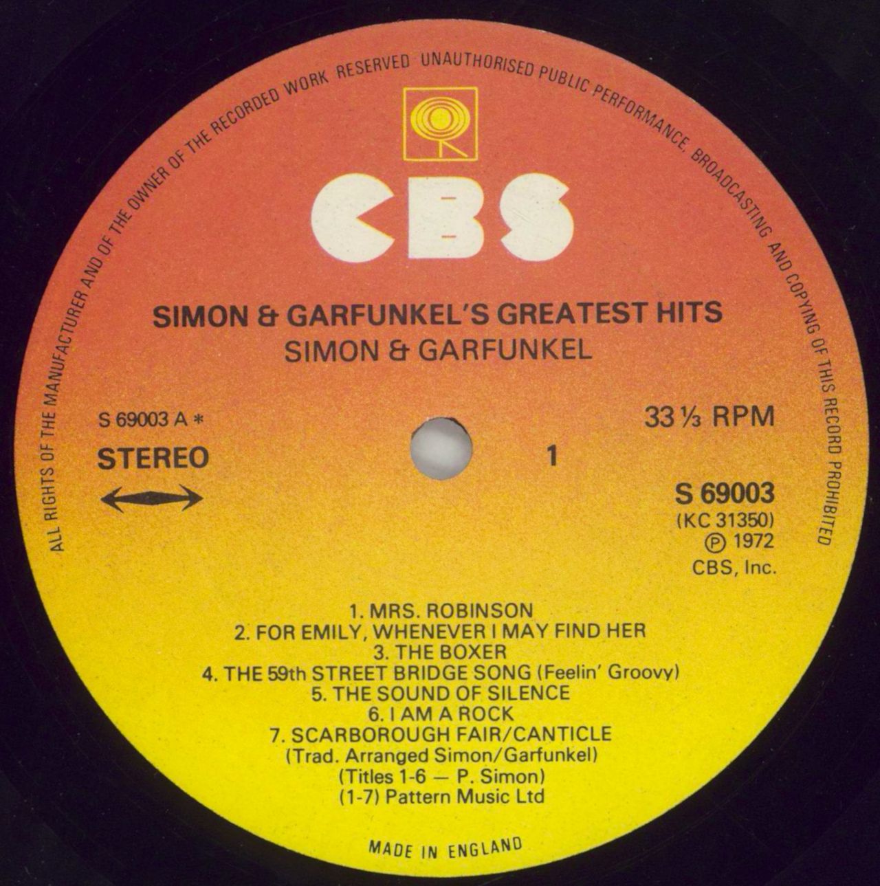 Simon & Garfunkel Greatest Hits - 2nd - Label varient UK Vinyl LP