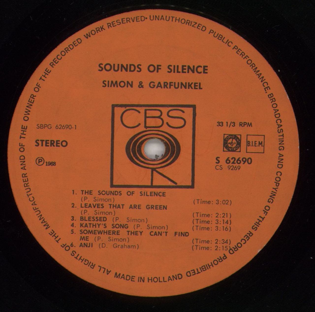 Simon & Garfunkel Sounds Of Silence Dutch Vinyl LP