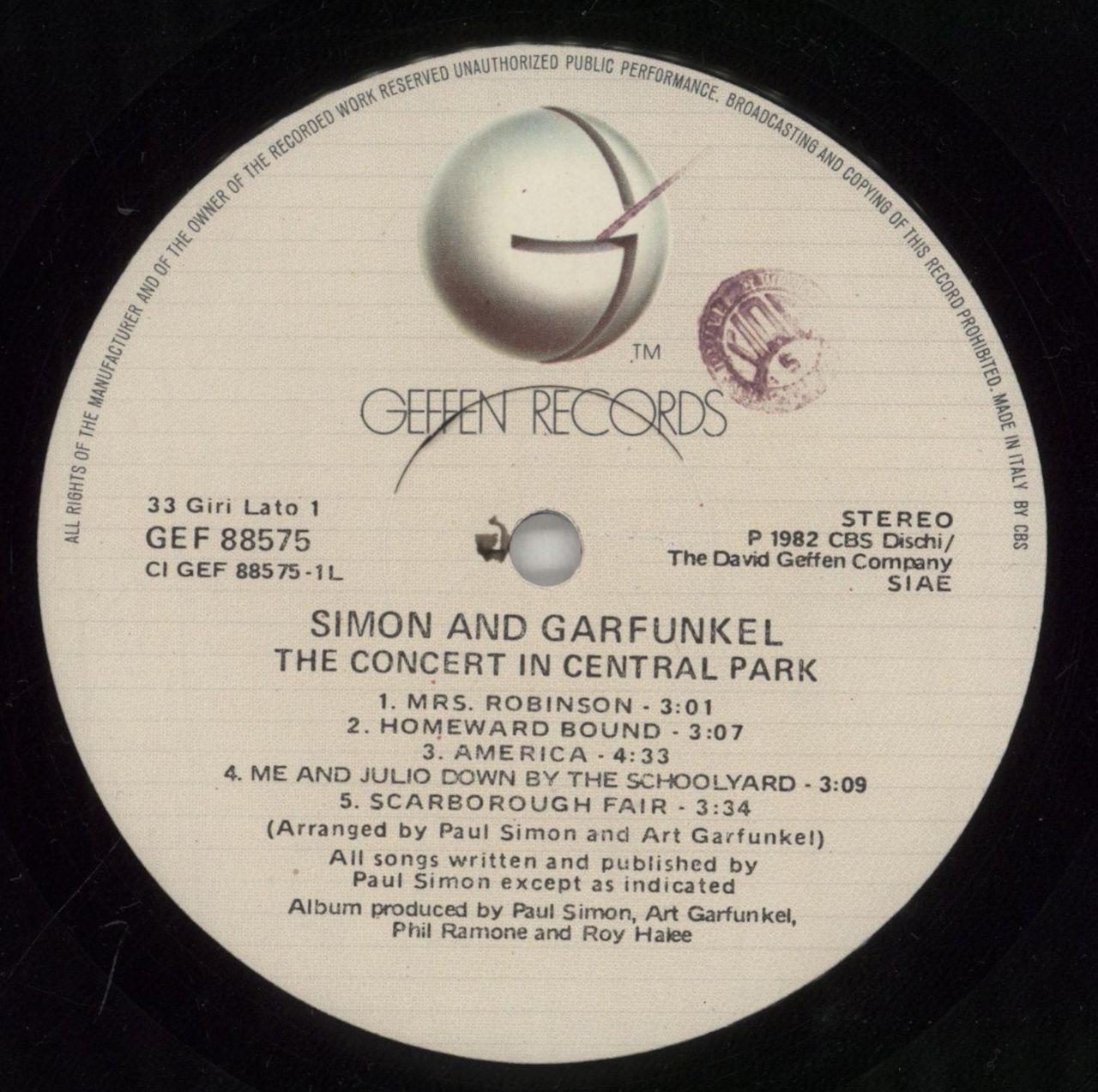 Simon & Garfunkel The Concert In Central Park + Booklet Italian 2-LP vinyl set