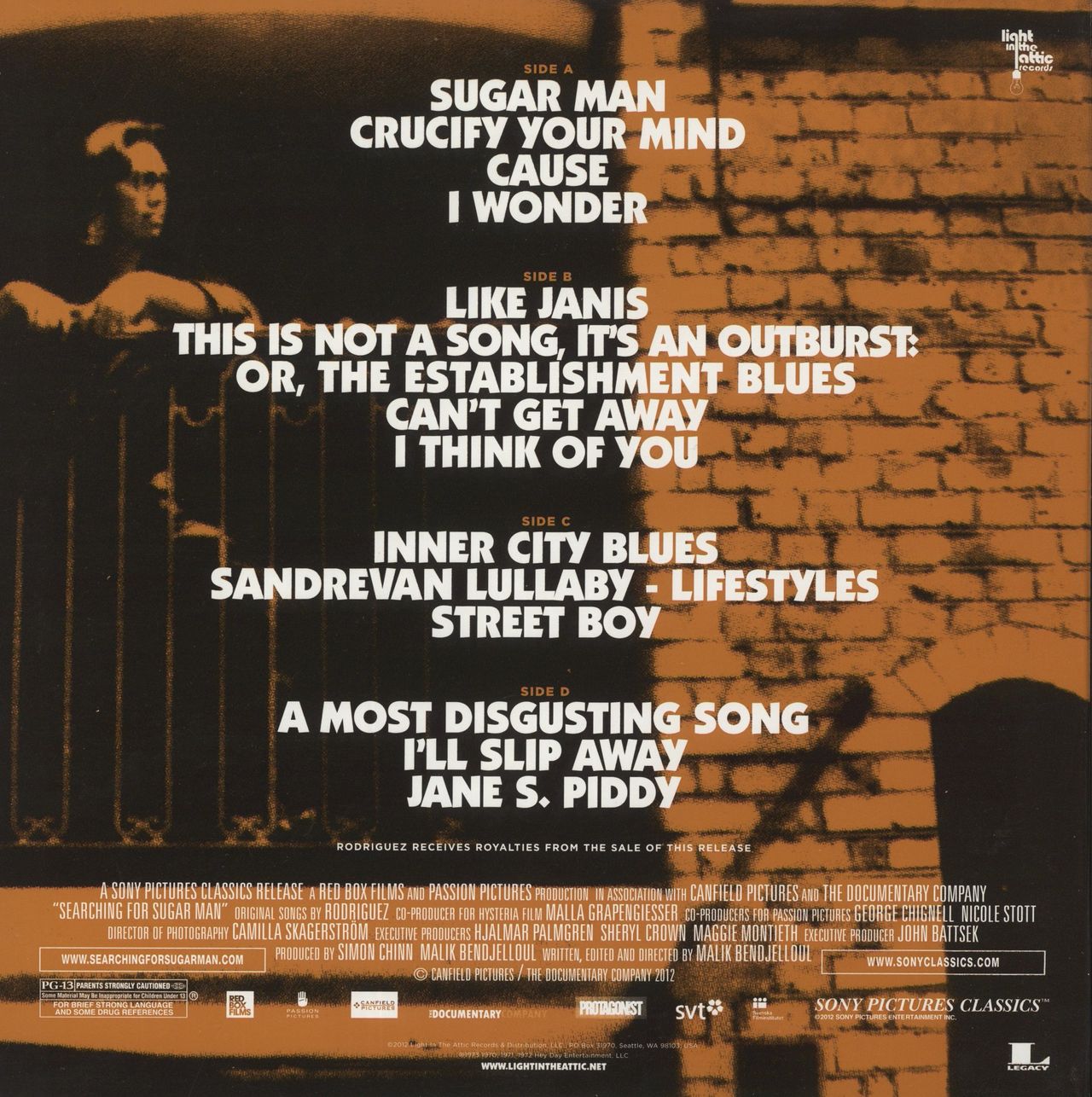 Sixto Rodriguez Searching For Sugar Man [Original Motion Picture Soundtrack] US 2-LP vinyl set