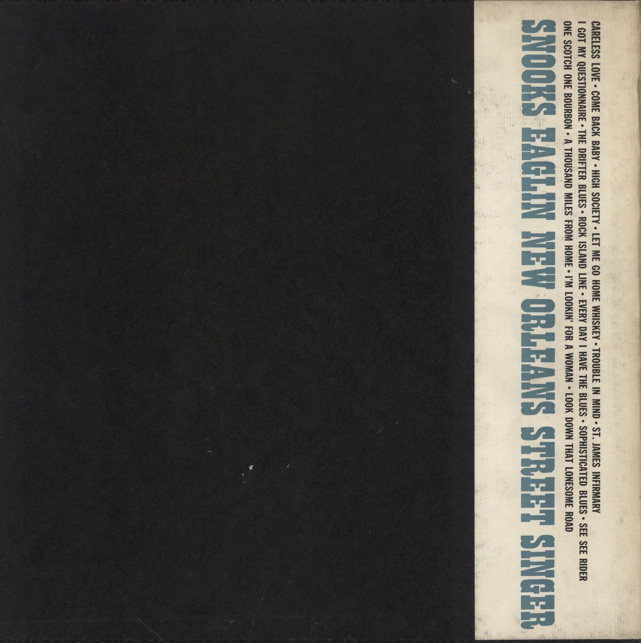 Snooks Eaglin New Orleans Street Singer US Vinyl LP