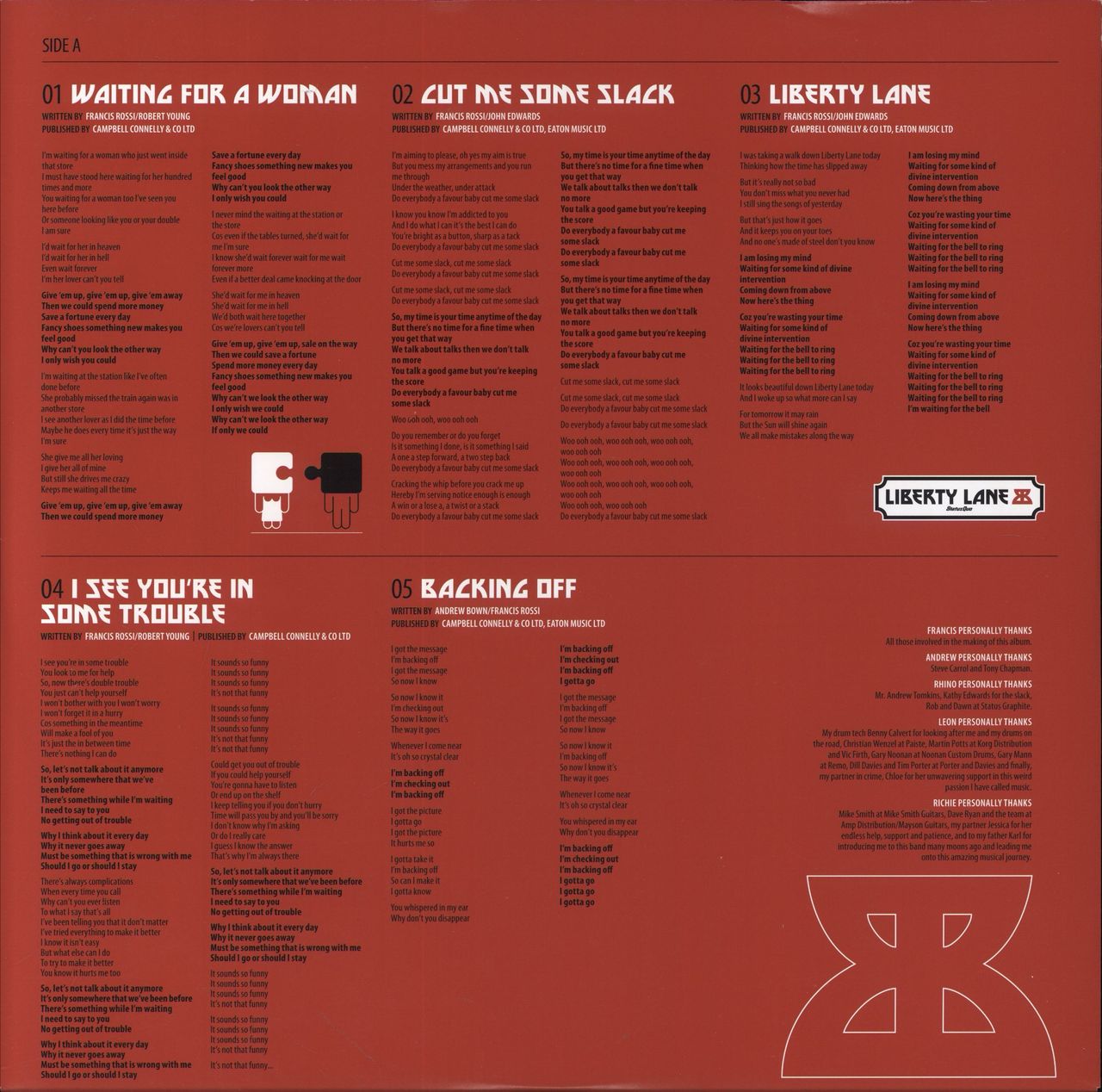 Status Quo Backbone - Red Vinyl UK Vinyl LP