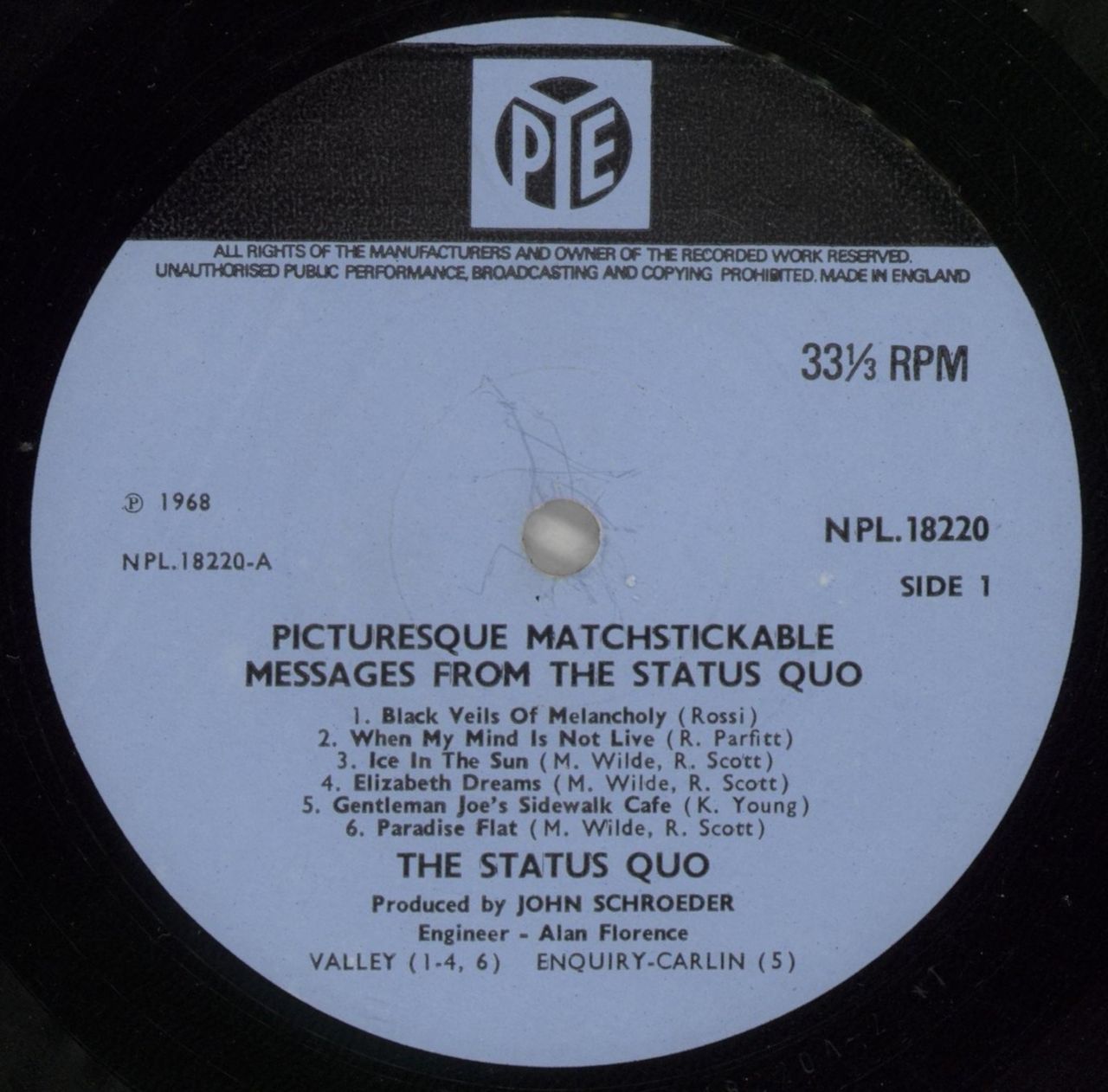 Status Quo Picturesque Matchstickable Messages From The Status Quo UK Vinyl LP