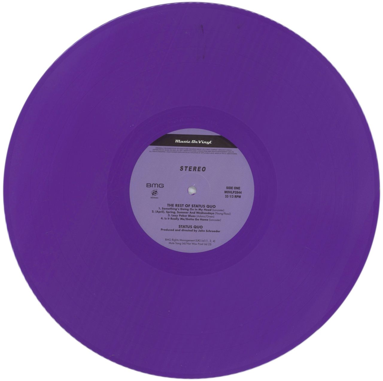 Status Quo The Rest Of Status Quo - 180gm Purple Vinyl UK Vinyl LP