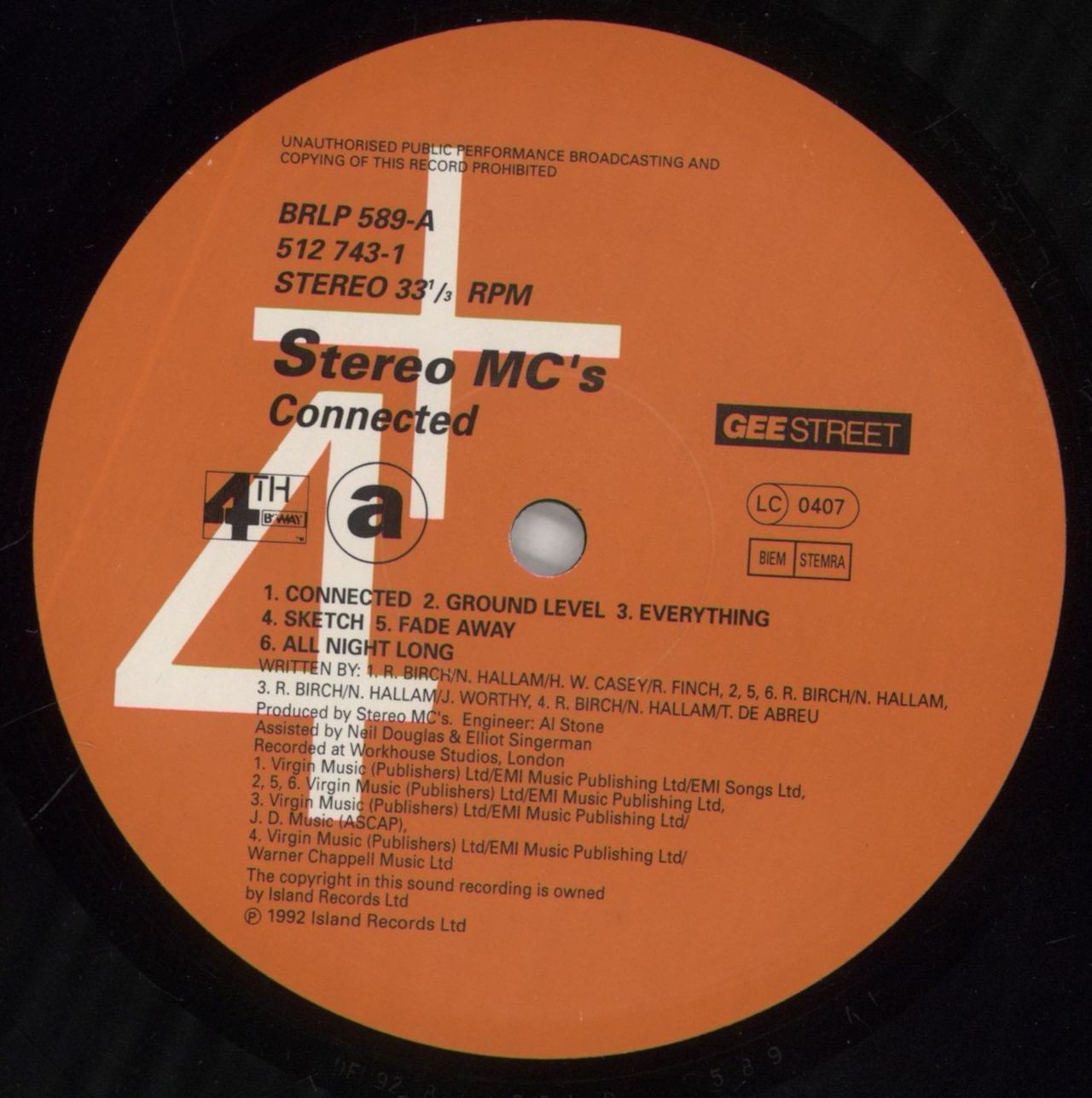 Stereo MCs Connected UK Vinyl LP