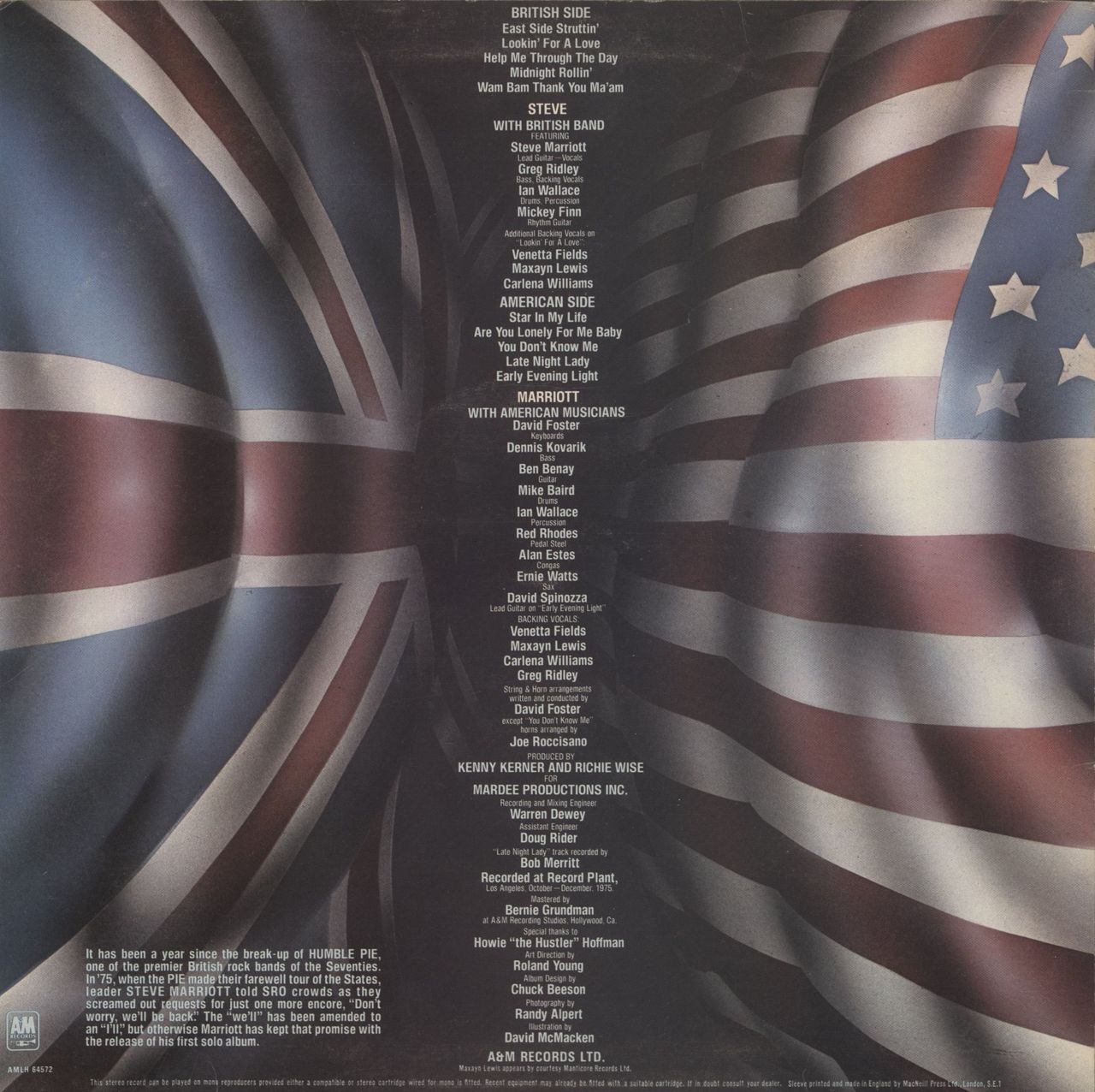 Steve Marriott Marriott UK Vinyl LP