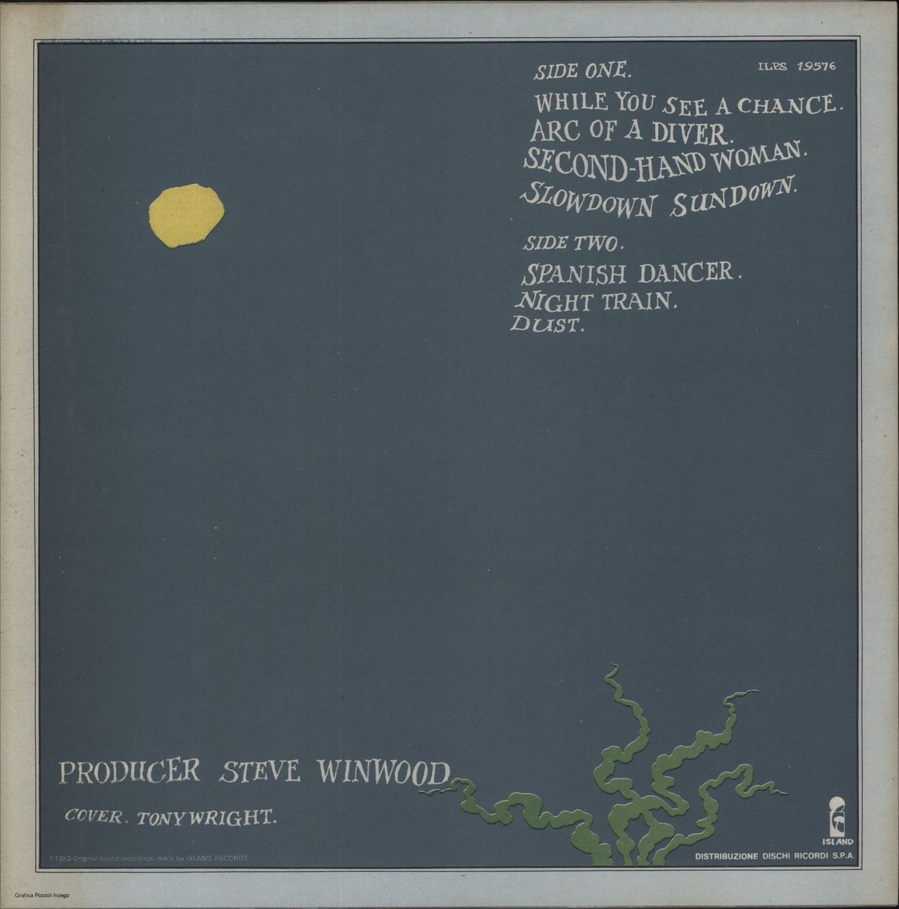 Steve Winwood Arc Of A Diver Italian Vinyl LP
