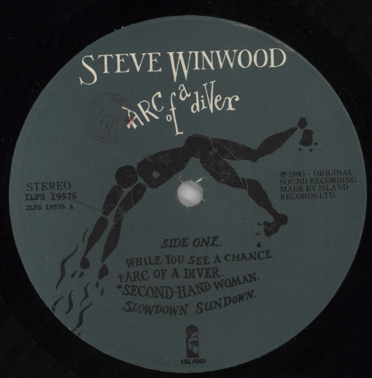 Steve Winwood Arc Of A Diver Italian Vinyl LP