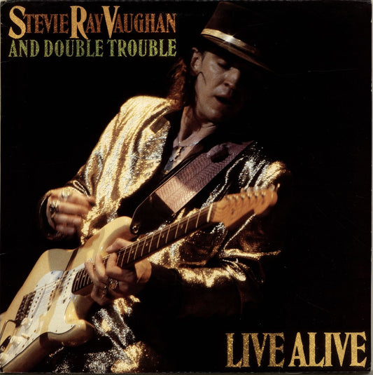 Stevie Ray Vaughan Live Alive - Gold Stamp UK 2-LP vinyl set
