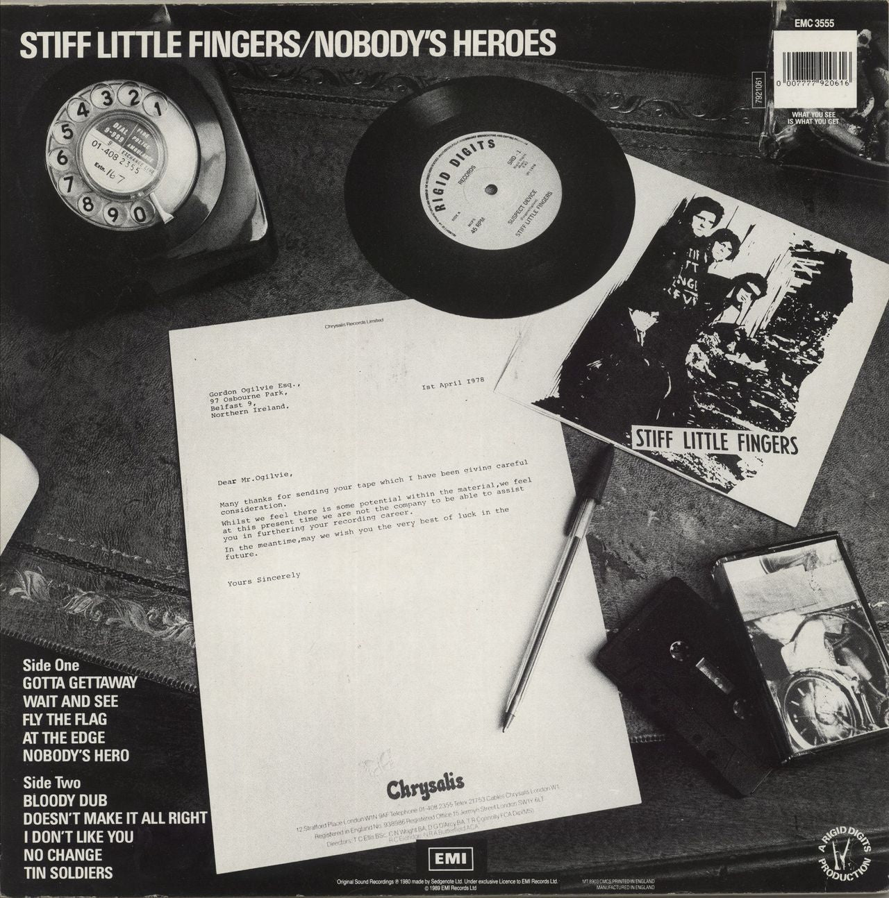 Stiff Little Fingers Nobody's Heroes UK Vinyl LP