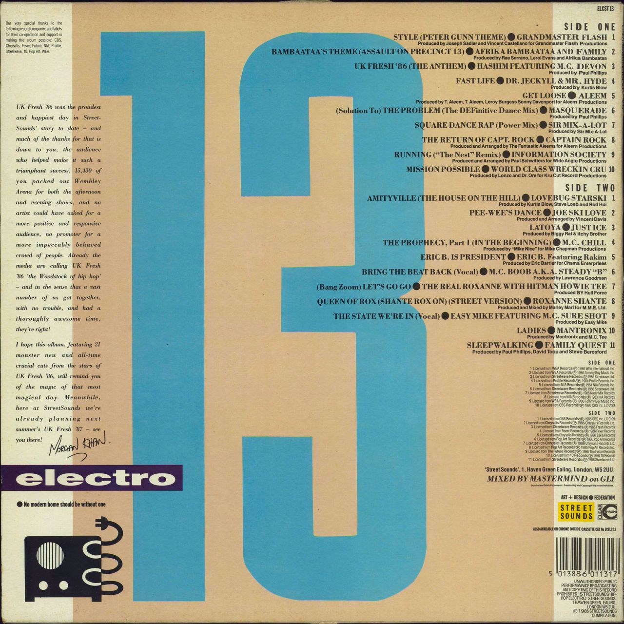 Street Sounds Compilation Street Sounds Hip Hop Electro 13 UK Vinyl LP
