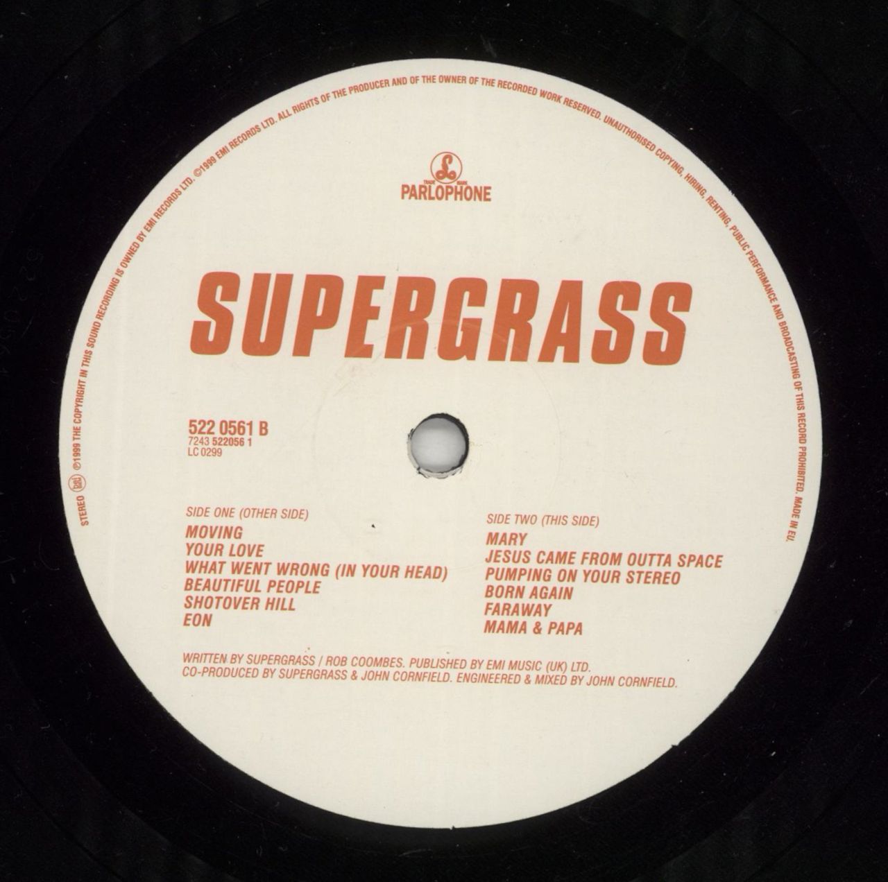 Supergrass Supergrass + Poster UK Vinyl LP