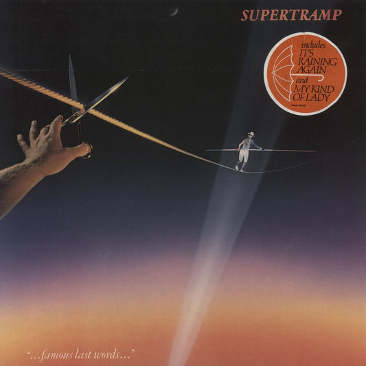 Supertramp Famous Last Words - Two Song Hype Sticker UK Vinyl LP