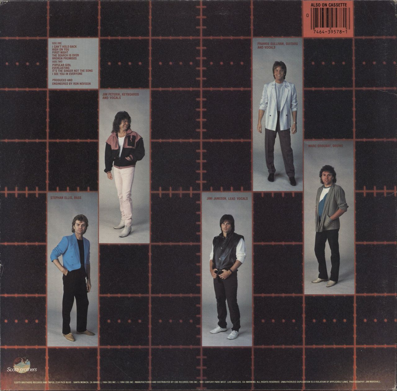 Survivor Vital Signs US Vinyl LP
