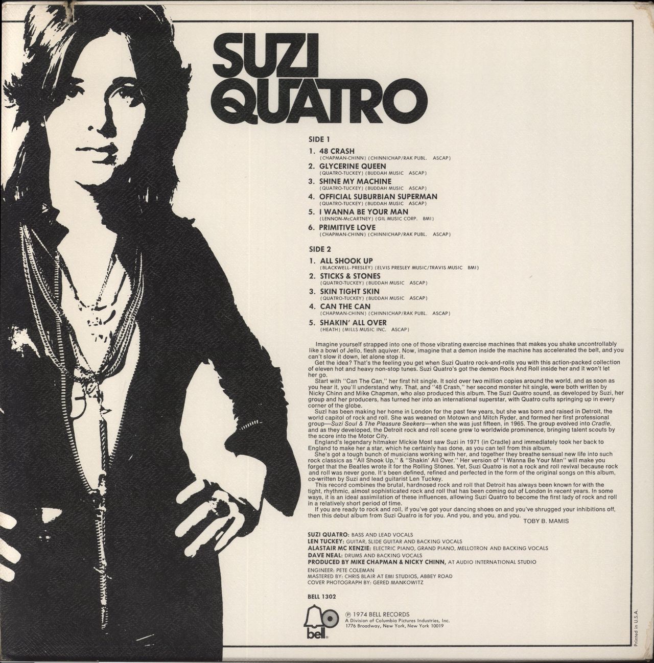 Suzi Quatro Suzi Quatro US Vinyl LP