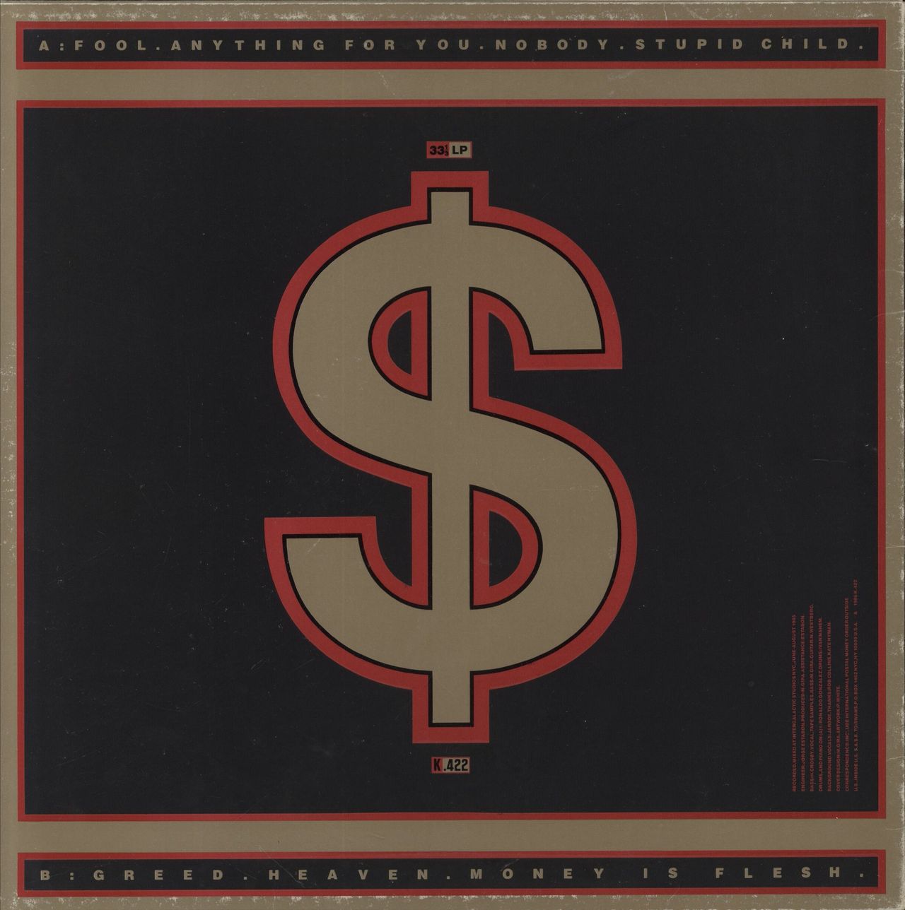 Swans Greed + Flyer - VG UK Vinyl LP