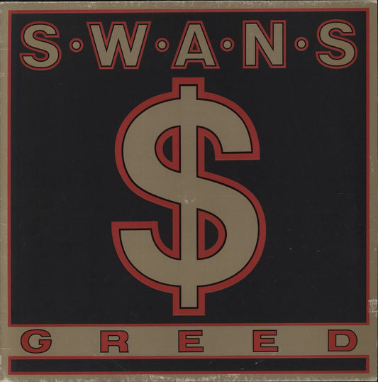 Swans Greed + Flyer - VG UK Vinyl LP