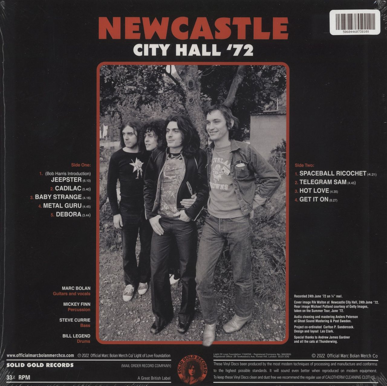 T-Rex / Tyrannosaurus Rex Newcastle City Hall '72 - Red Transparent Vinyl UK Vinyl LP