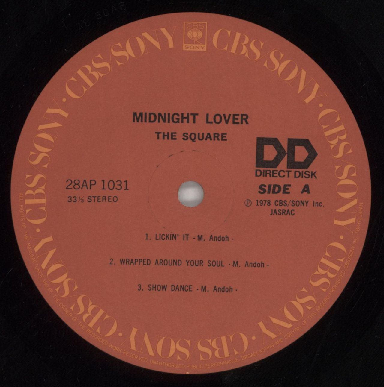 T-Square Midnight Lover Japanese Vinyl LP