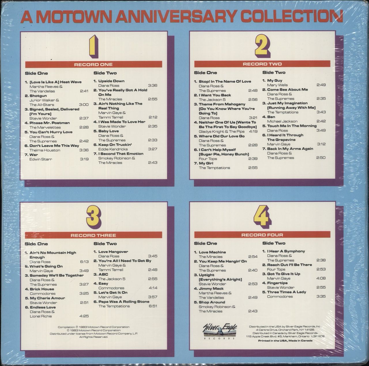 Tamla Motown A Motown Anniversary Collection - Sealed Canadian 5-LP vinyl set