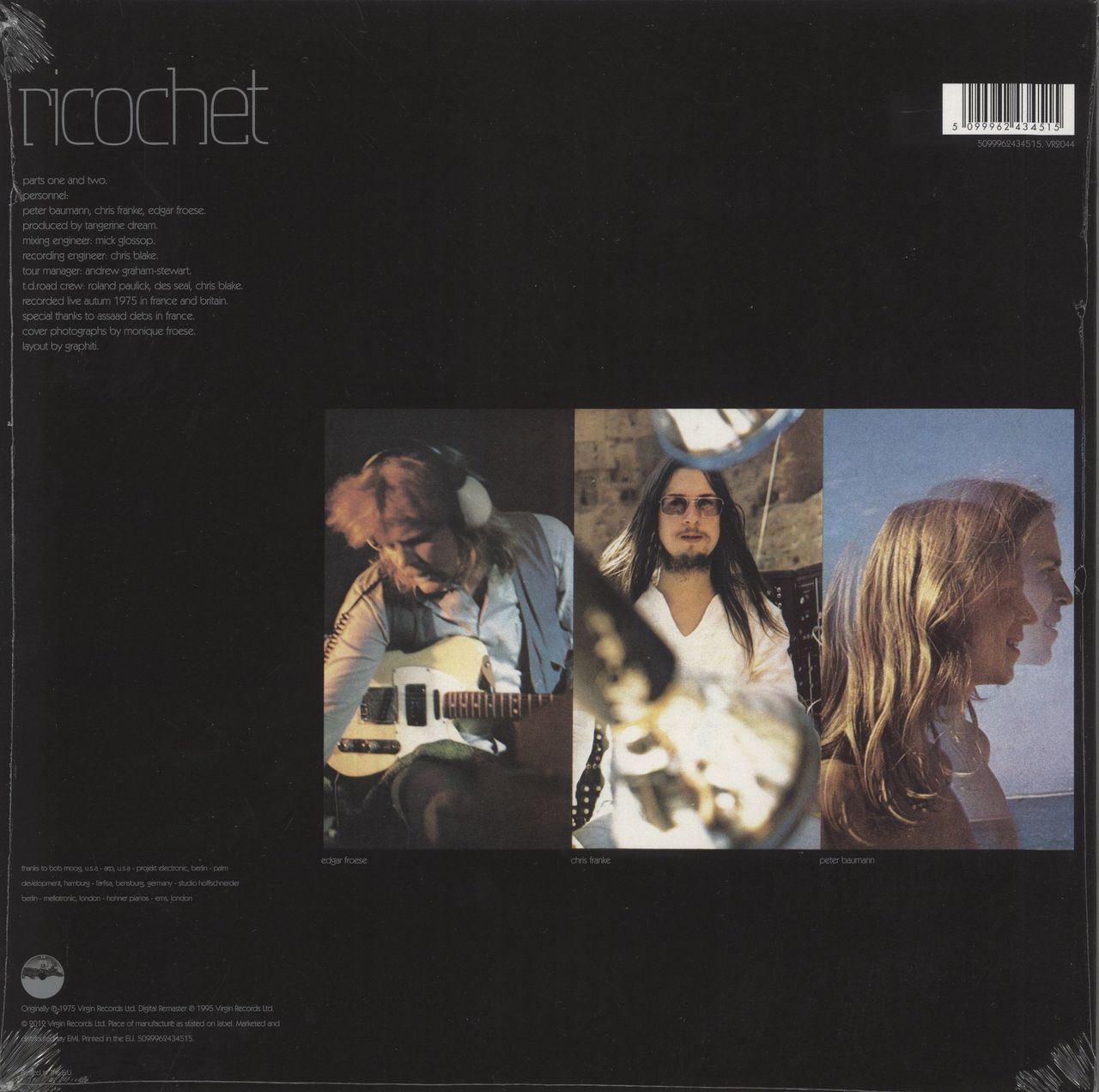 Tangerine Dream Ricochet - 180gm - Sealed UK Vinyl LP
