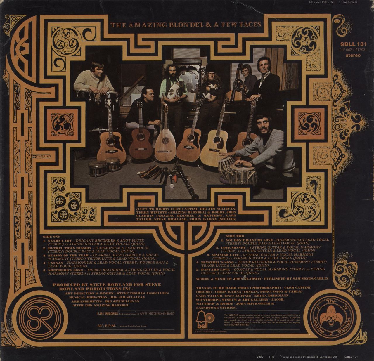 The Amazing Blondel The Amazing Blondel & A Few Faces - Autographed UK Vinyl LP