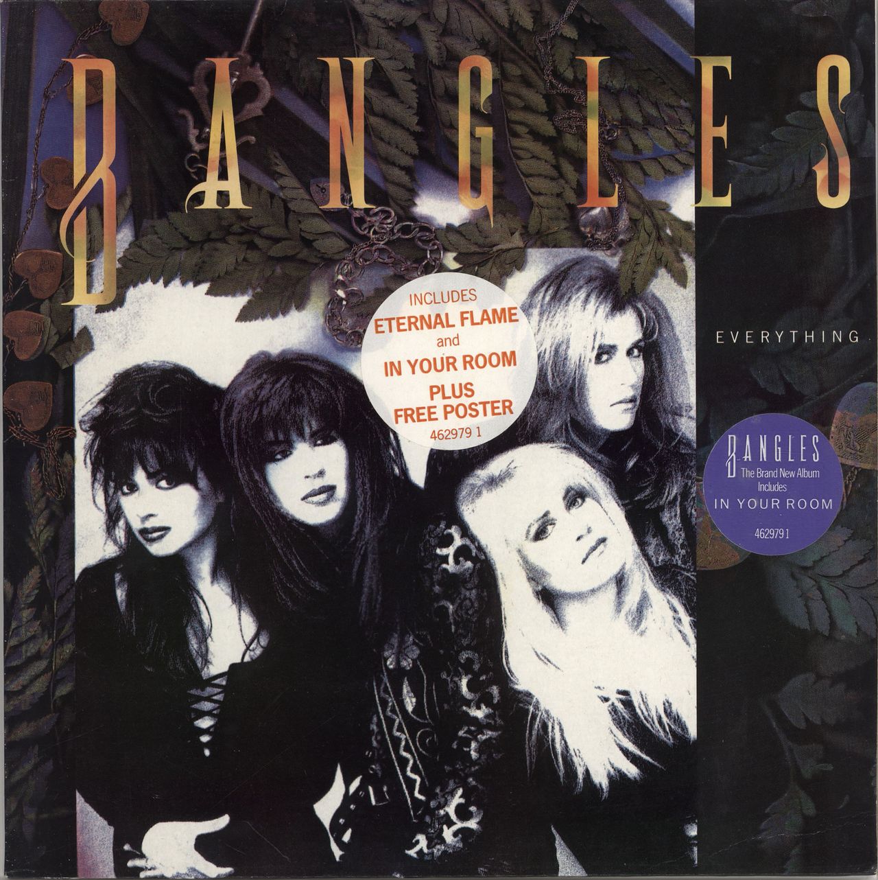 The Bangles Everything - Two Stickers On Sleeve UK Vinyl LP