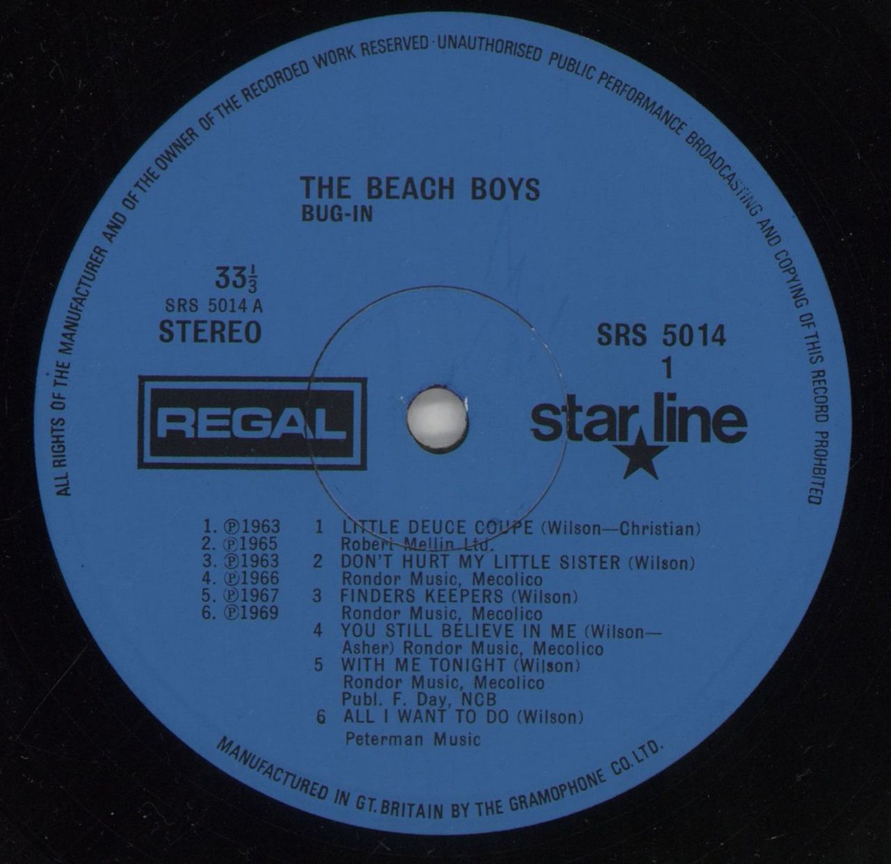 The Beach Boys Bug-In UK Vinyl LP