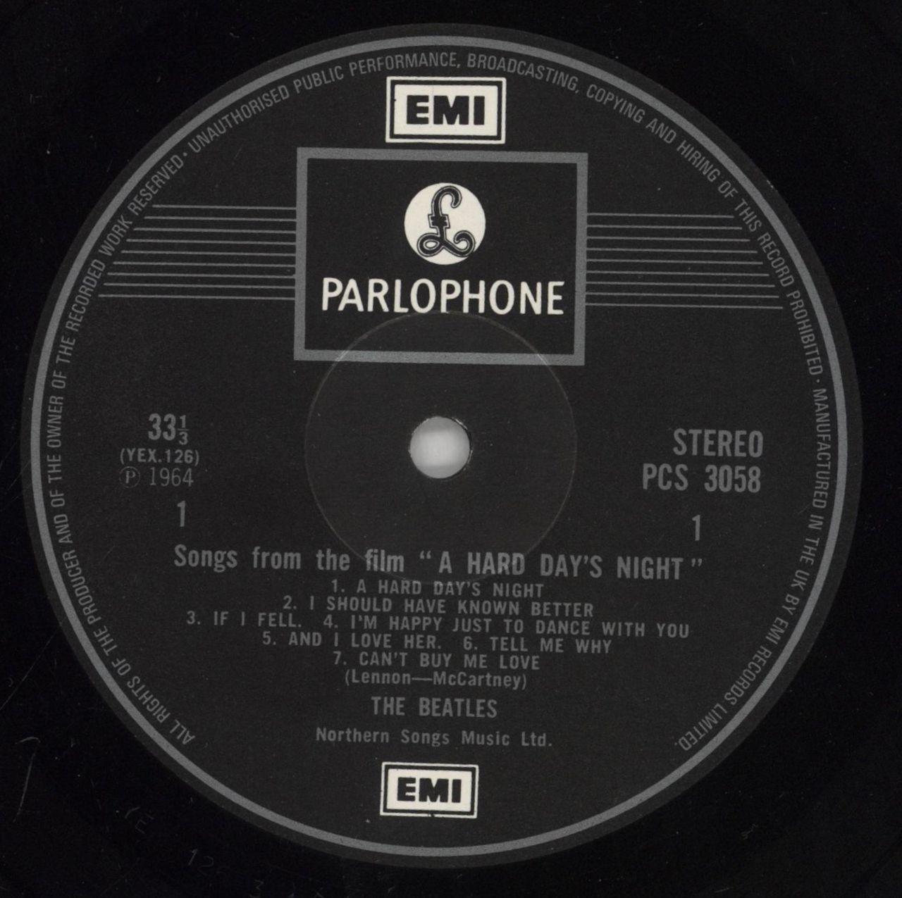 The Beatles A Hard Day's Night - All Rights - Shrink UK Vinyl LP