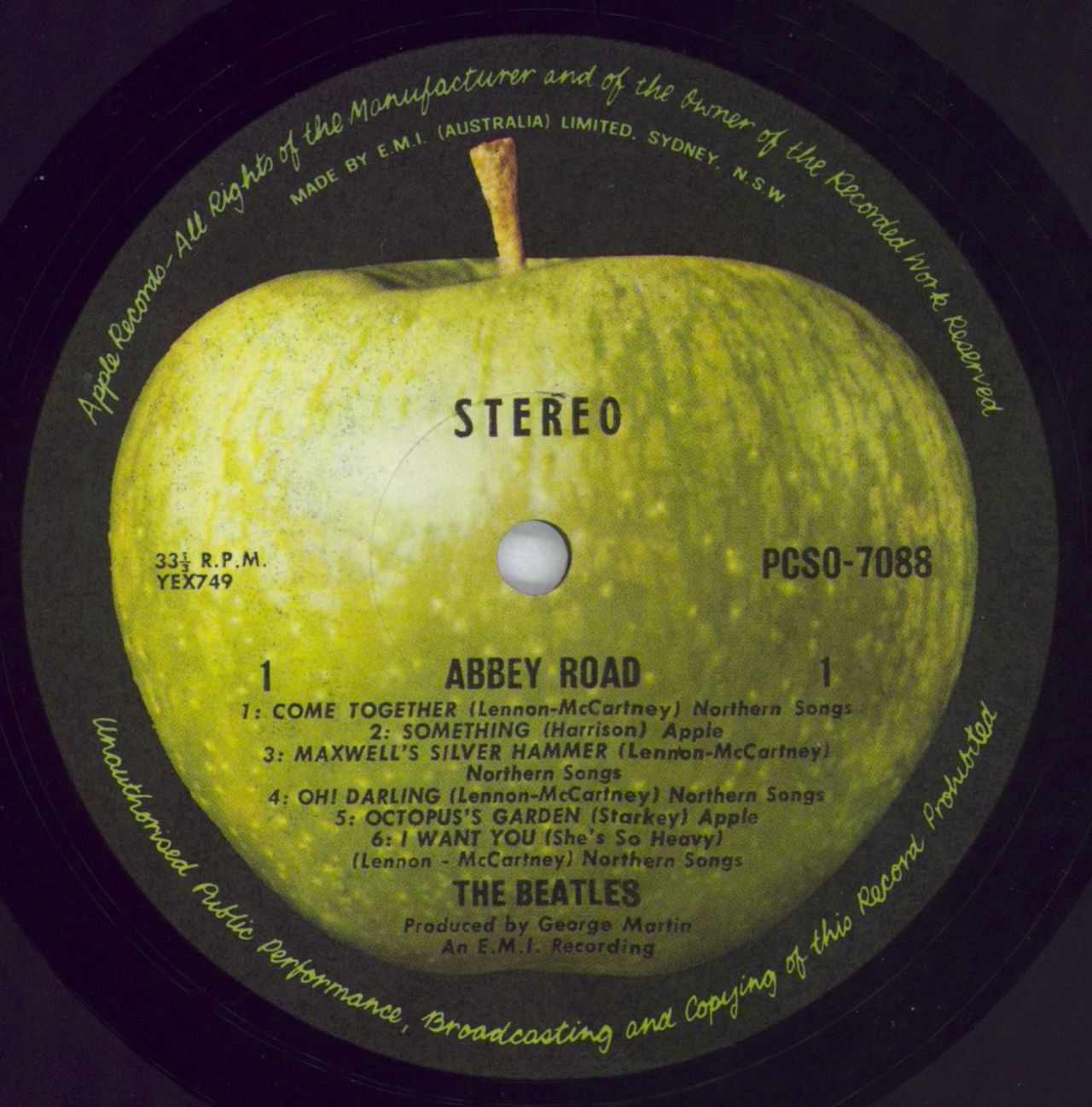The Beatles Abbey Road Australian Vinyl LP