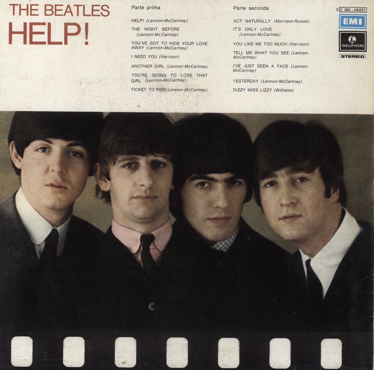 The Beatles Help Italian Vinyl LP