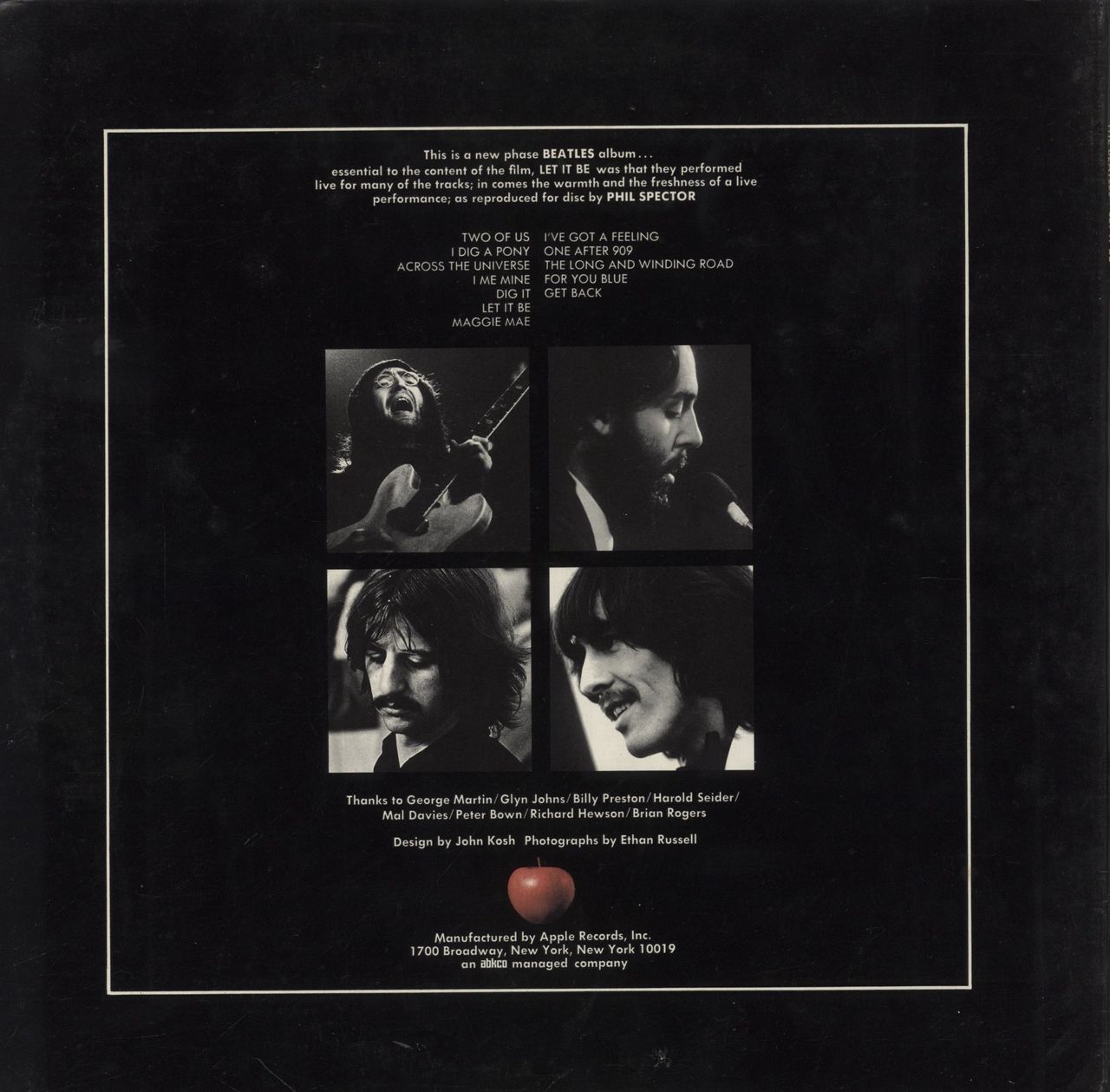 The Beatles Let It Be - 1st US Vinyl LP