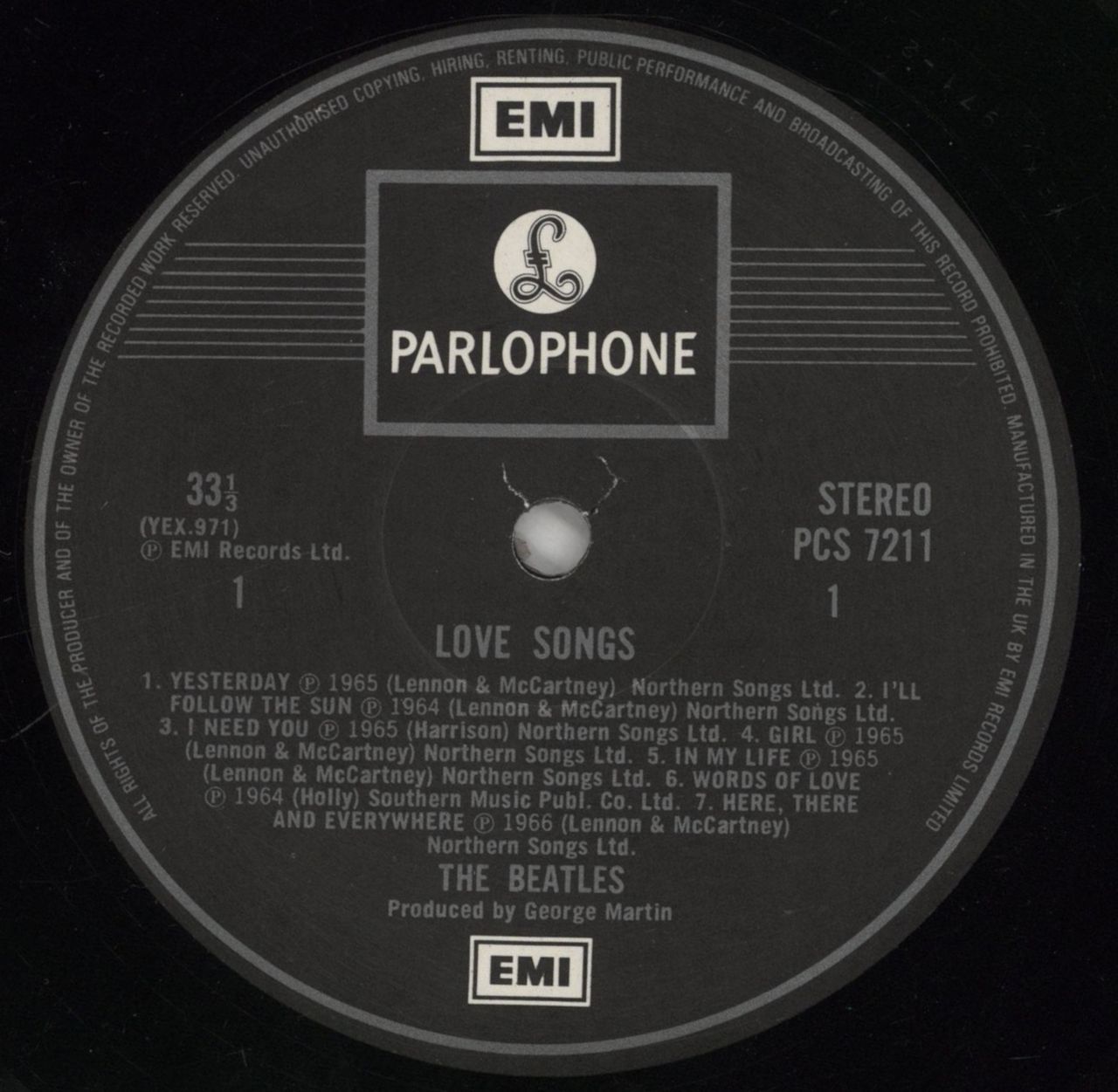 The Beatles Love Songs - EX UK 2-LP vinyl set