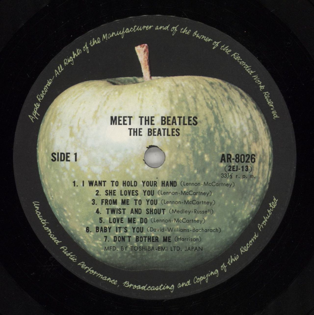 The Beatles Meet The Beatles (Japanese Version) - 3rd Apple Japanese Vinyl LP