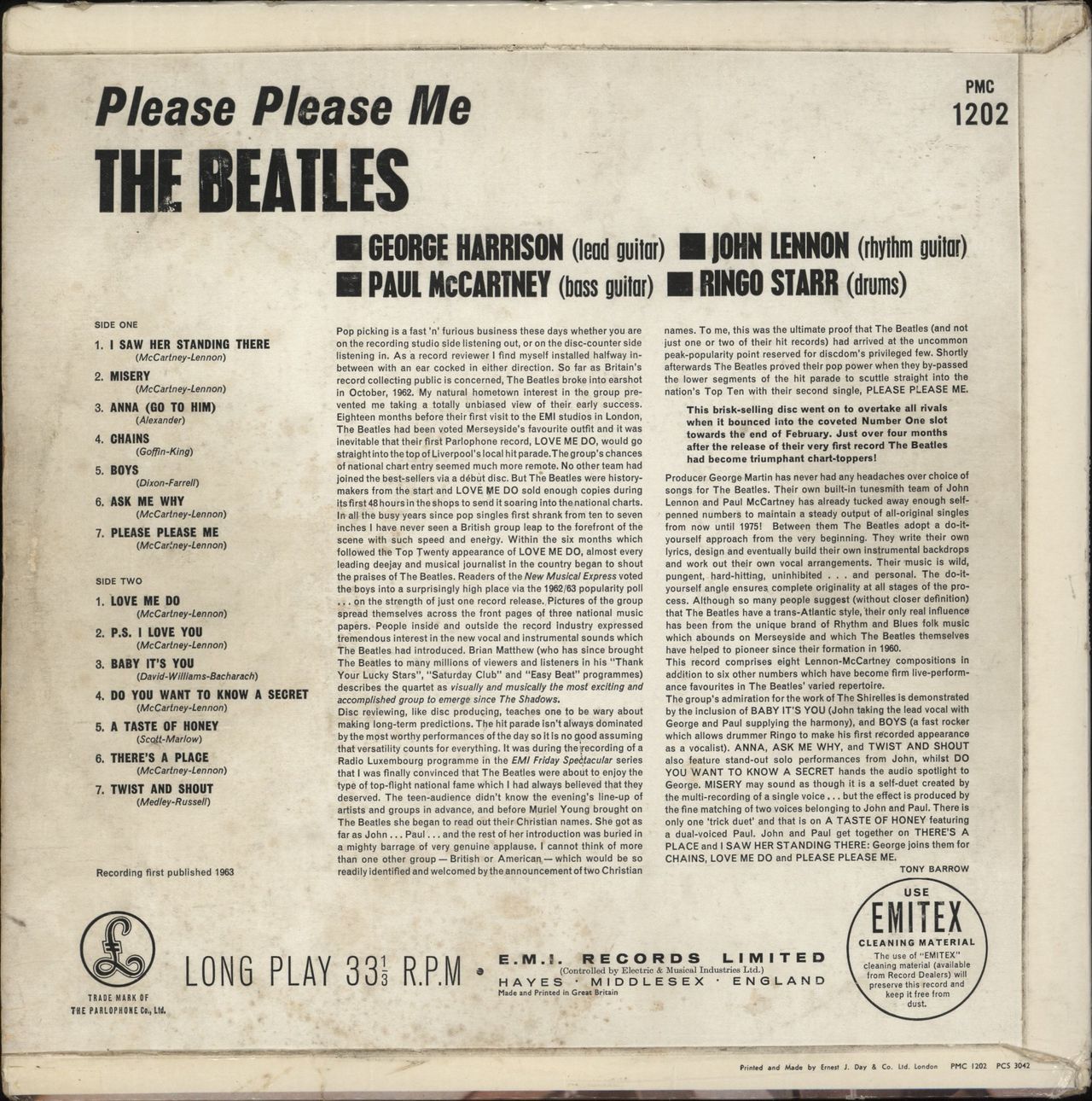 The Beatles Please Please Me - 1st - VG+ UK Vinyl LP