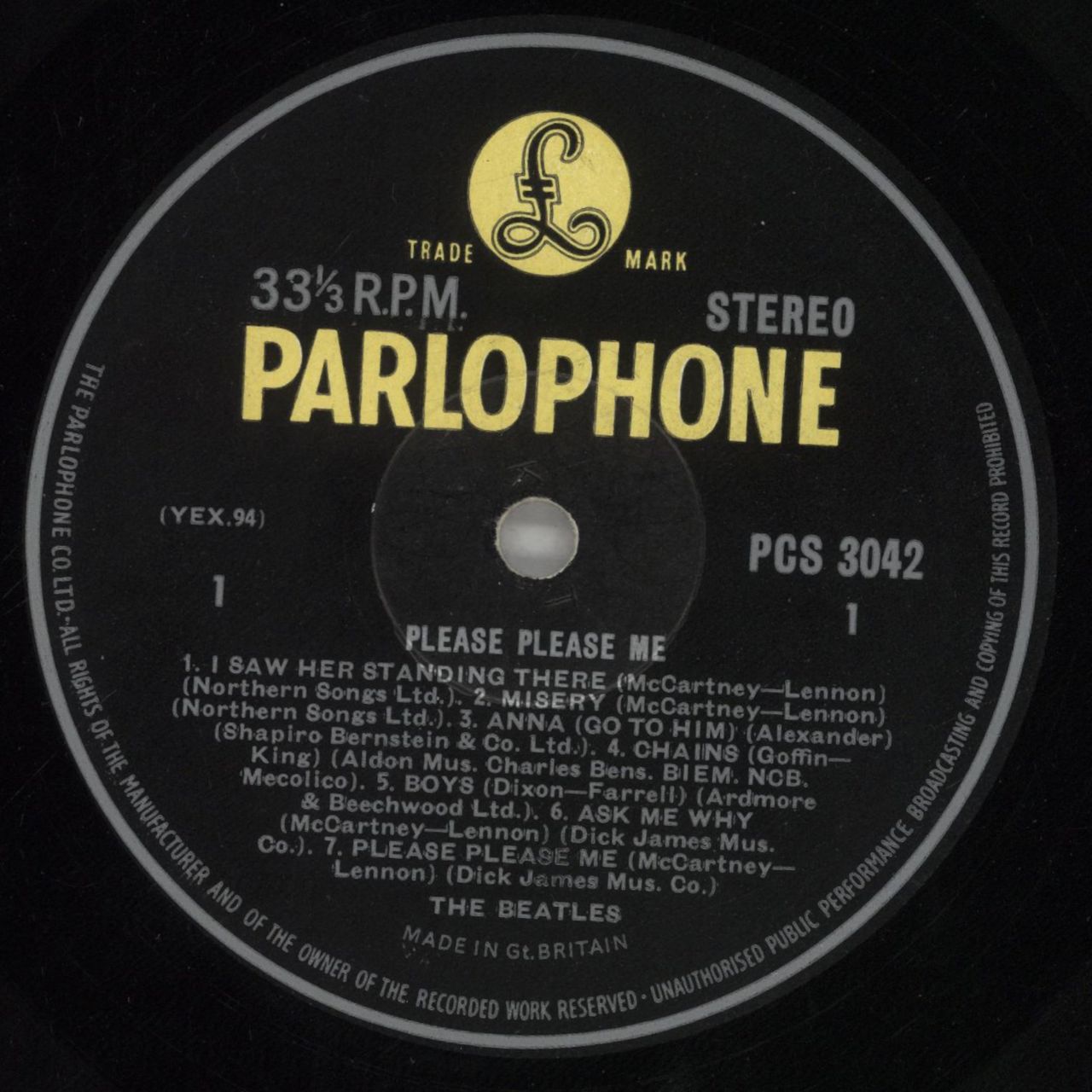 The Beatles Please Please Me - 4th - VG UK Vinyl LP