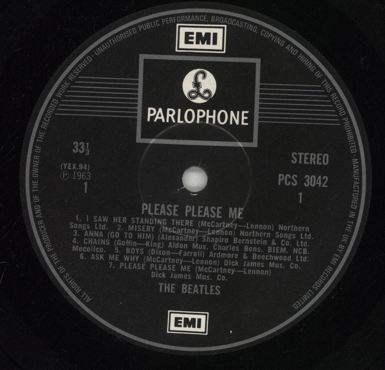 The Beatles Please Please Me - Early 80s - All Rights UK Vinyl LP