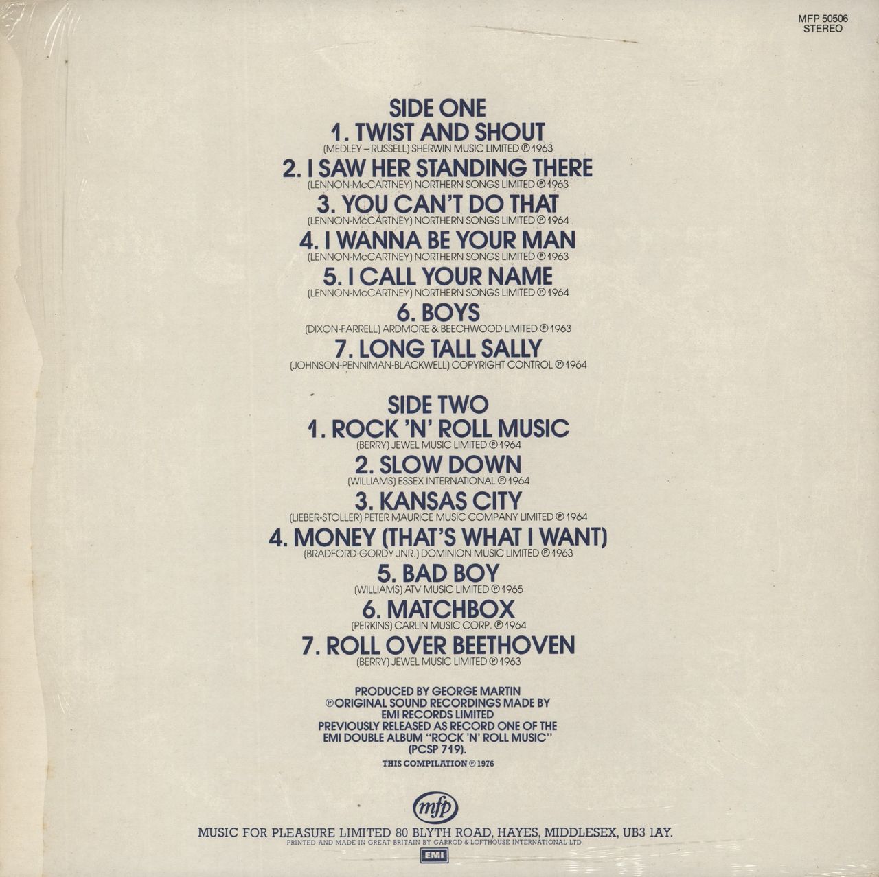 The Beatles Rock 'N' Roll Music Vol. 1 - Shrink UK Vinyl LP