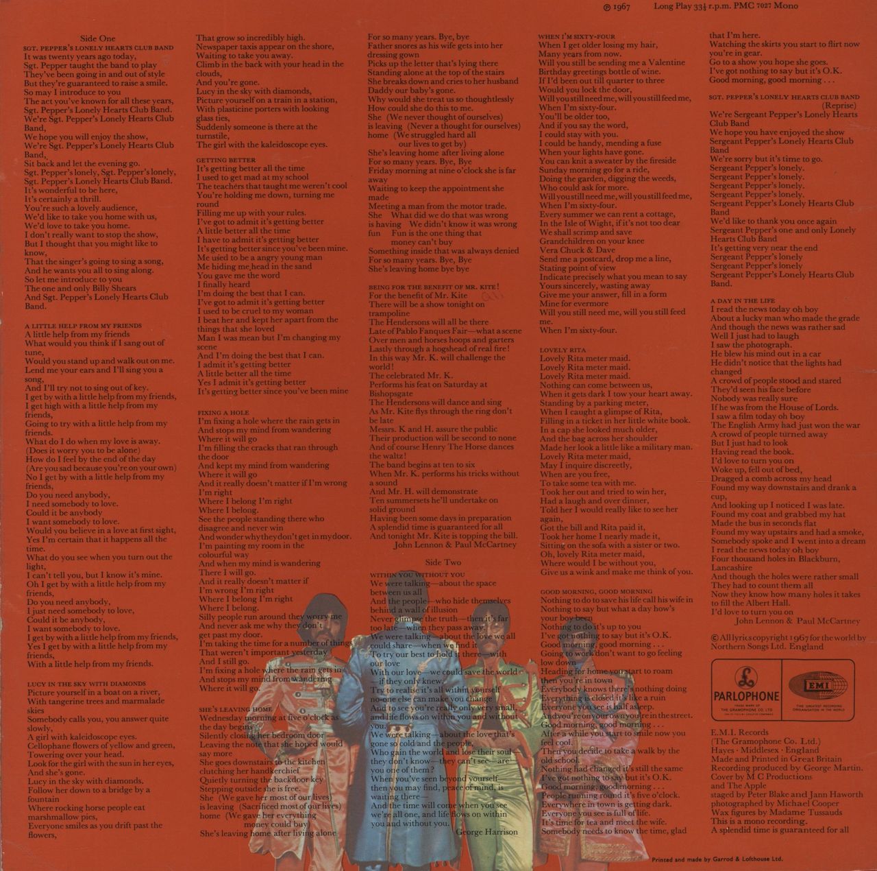 The Beatles Sgt. Pepper's - Wide Spine - WOC - EX UK Vinyl LP