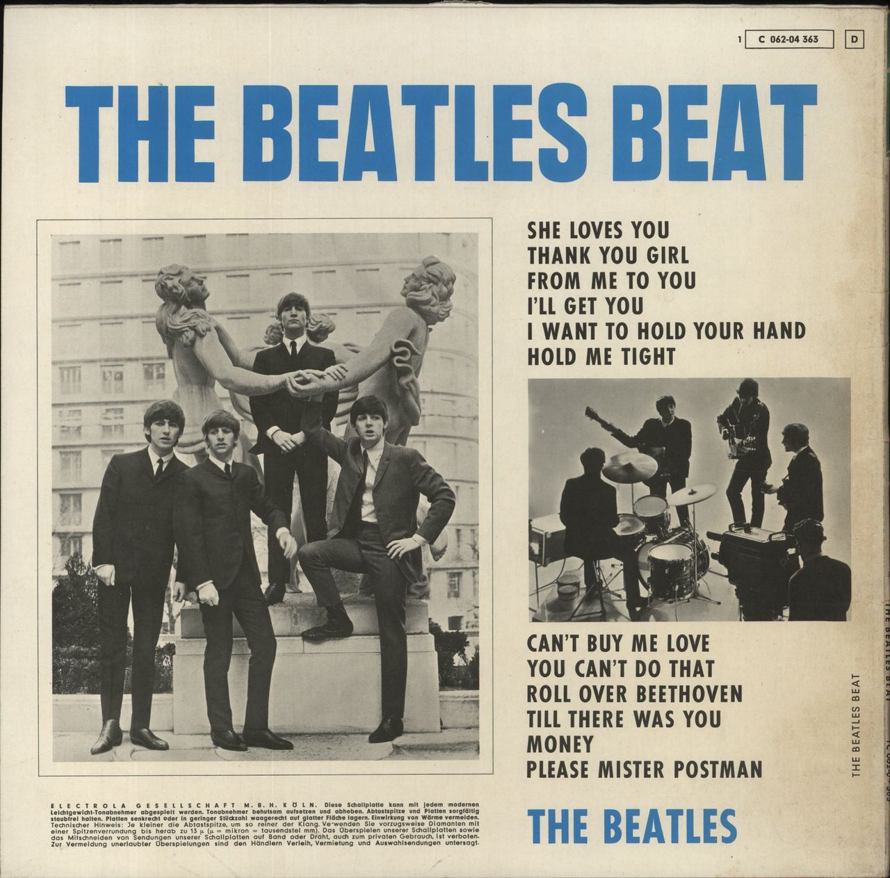 The Beatles The Beatles Beat - 2nd - VG German Vinyl LP
