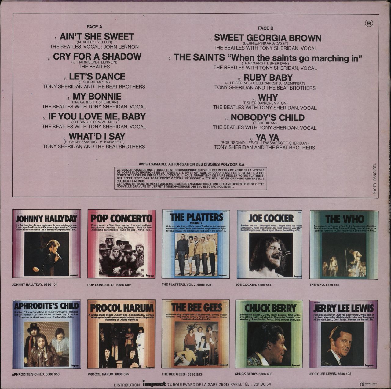The Beatles The Beatles First And Tony Sheridan French Vinyl LP