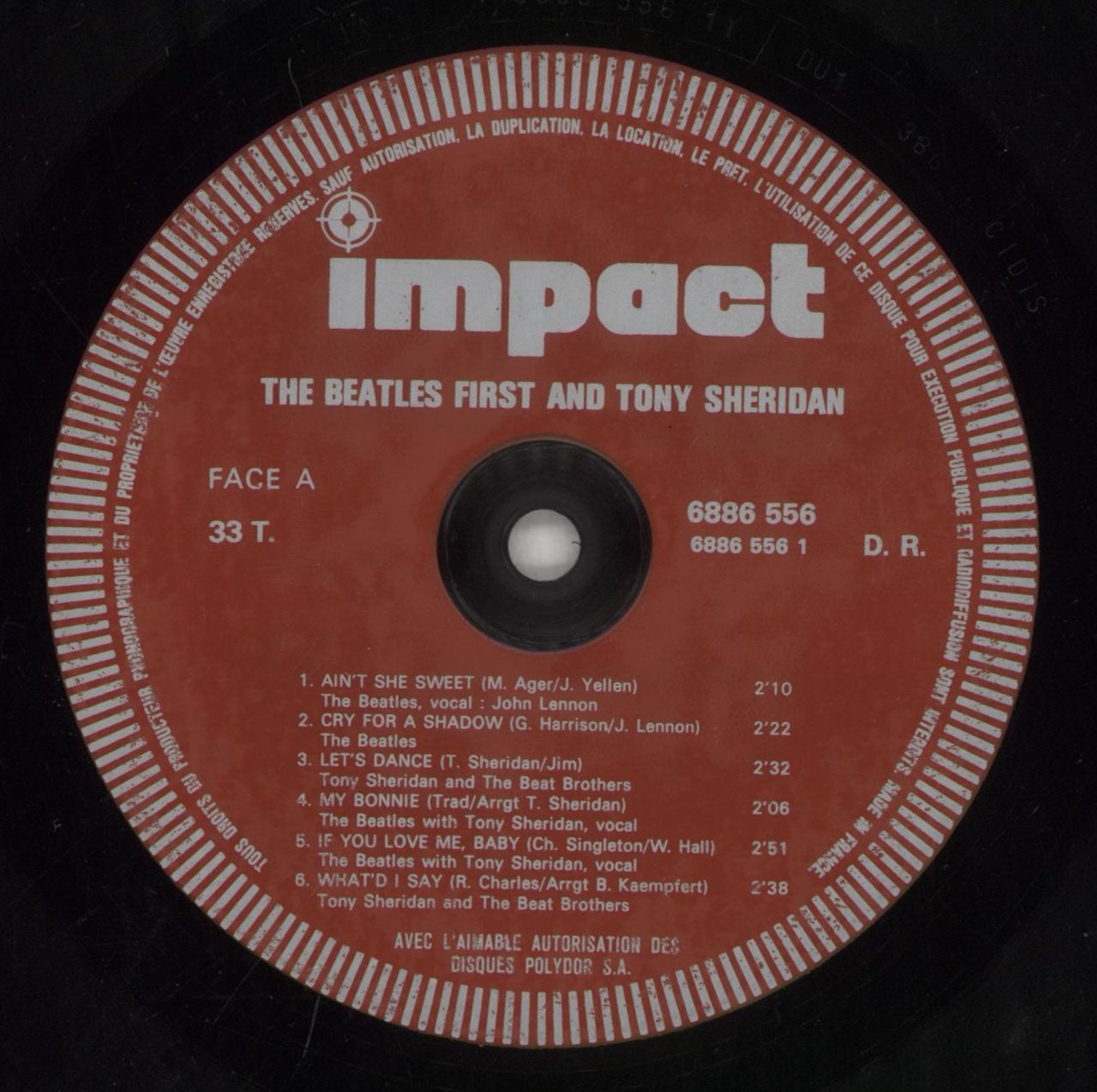 The Beatles The Beatles First And Tony Sheridan French Vinyl LP