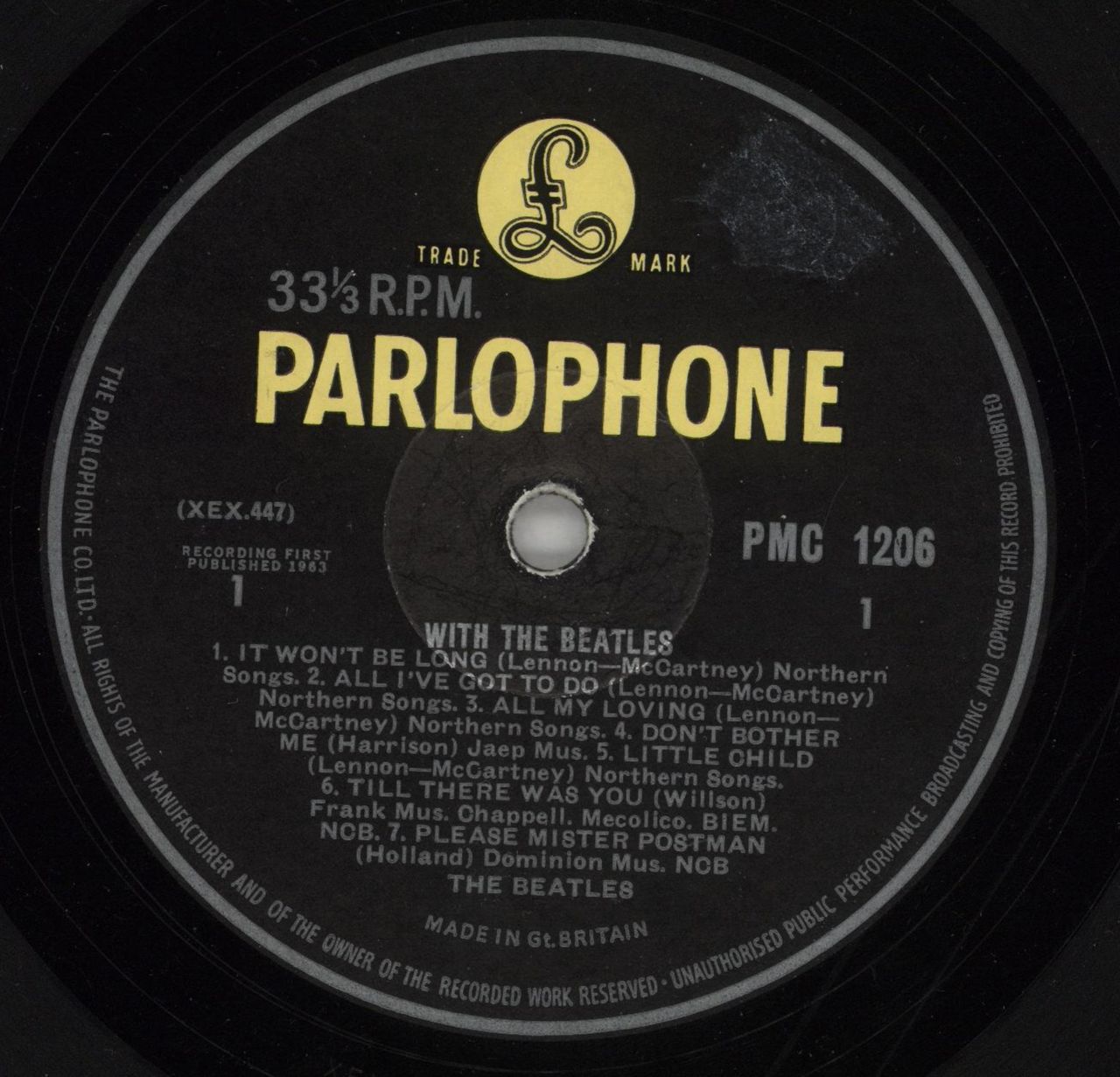 The Beatles With The Beatles - 1st - EJD - Gotta - VG UK Vinyl LP