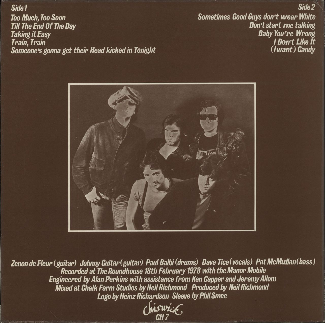 The Bishops (70s) Live! UK Vinyl LP