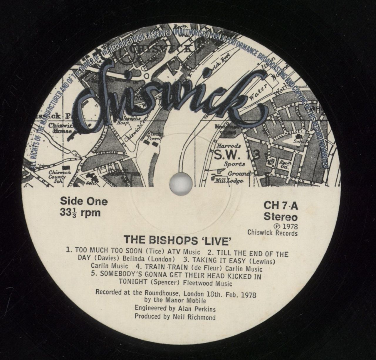 The Bishops (70s) Live! UK Vinyl LP