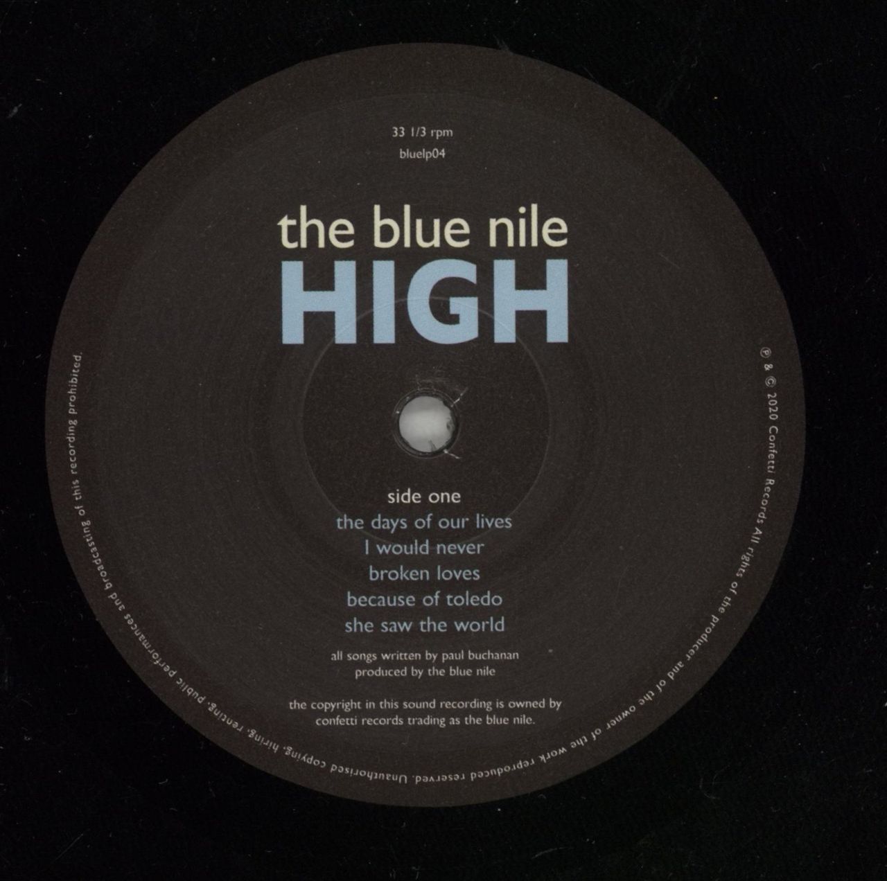 The Blue Nile High UK Vinyl LP