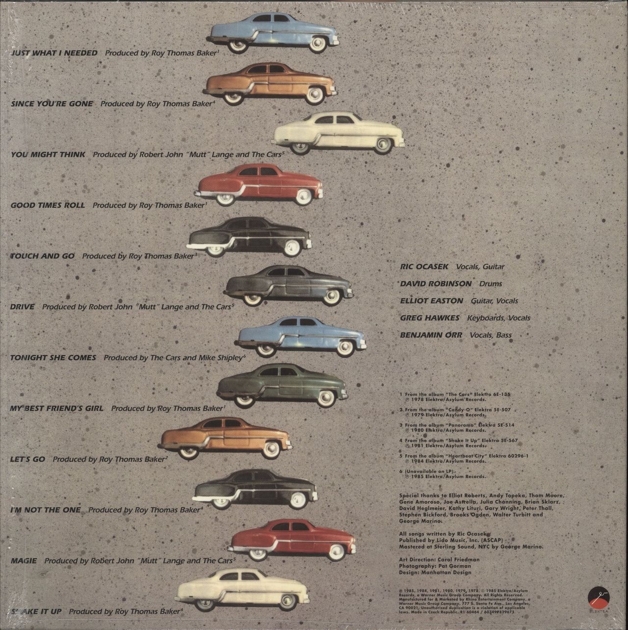 The Cars Greatest Hits UK Vinyl LP