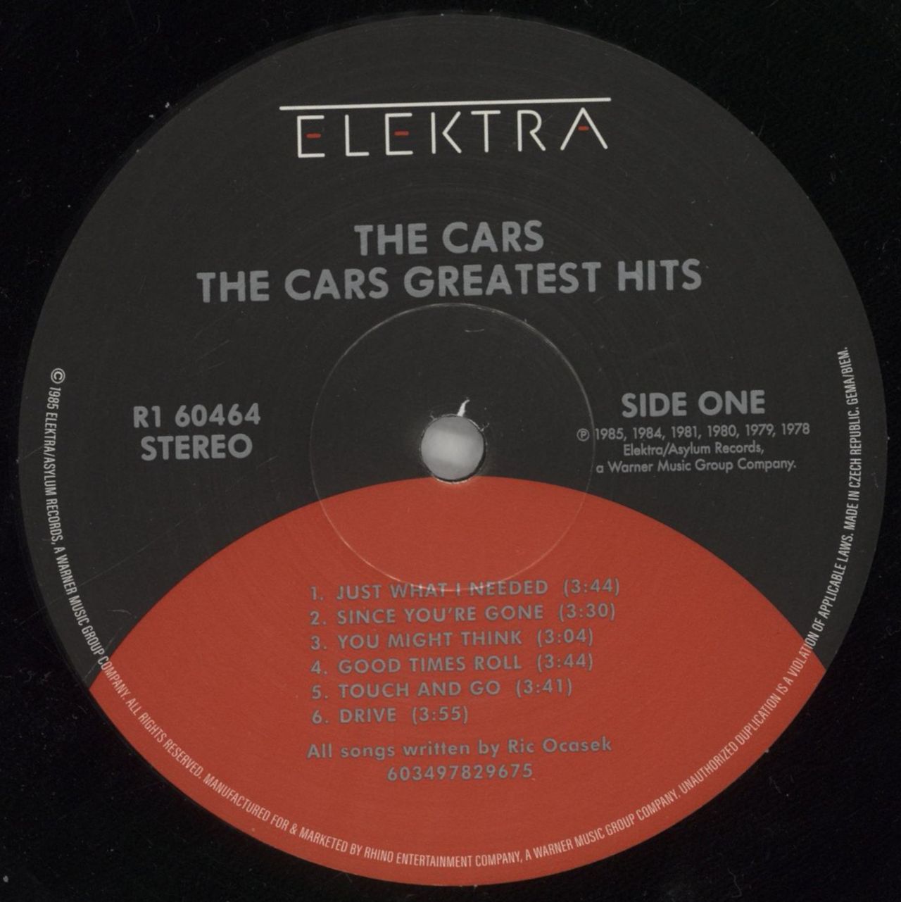 The Cars Greatest Hits UK Vinyl LP