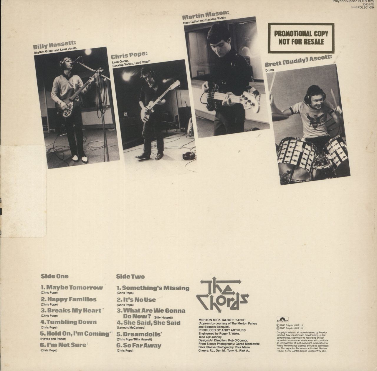 The Chords So Far Away + 7" - Hype Stickered UK Vinyl LP