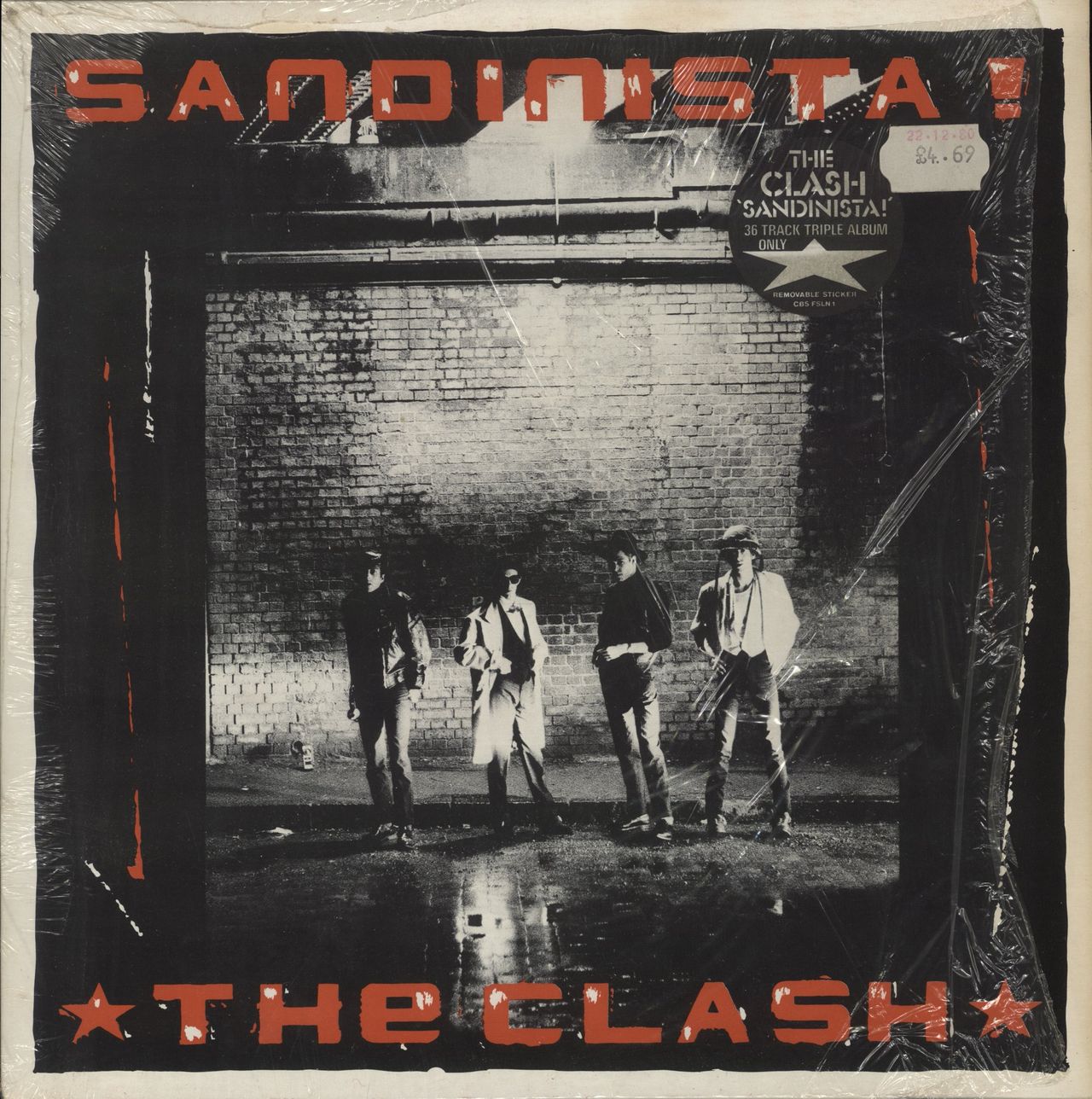 The Clash Sandinista! + Insert - Hype Stickered - Shrink UK 3-LP vinyl set